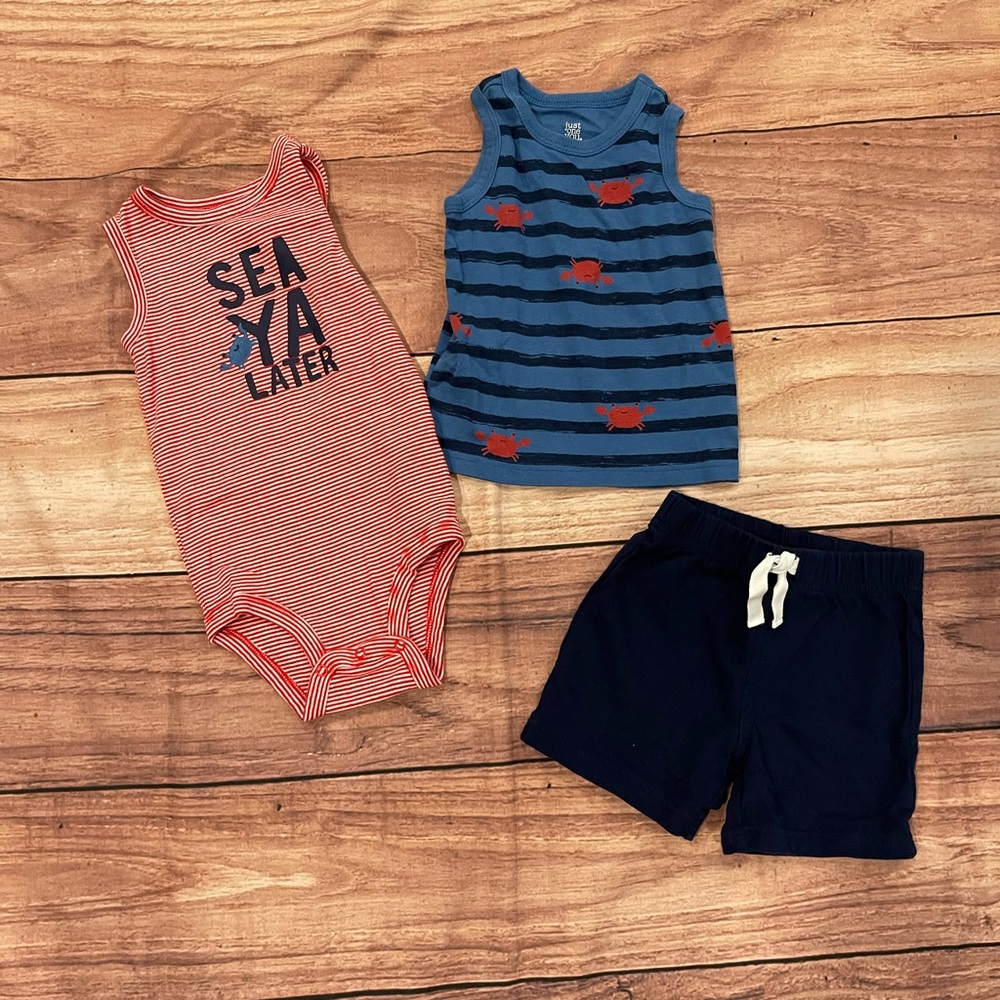 Just One You Baby Boy Shorts Set
